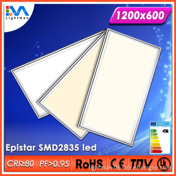 Epistar SMD2835 LED Light Source 72W 1200x600 led ceiling panel light